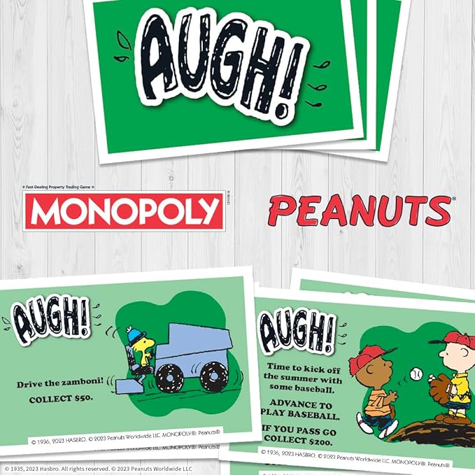 Monopoly Peanuts Board Game Play as Snoopy on Sled Baseball Cap Kite Eating Tree &amp More Officially Licensed and Collectible Monopoly Game Based On The Famous Comic Strip Peanuts