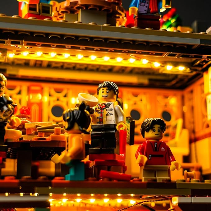 Upgraded Led Light Kit for Lego Family Reunion Celebration Building Set Remote Version Compatible with Lego 80113 (Model Not Included)