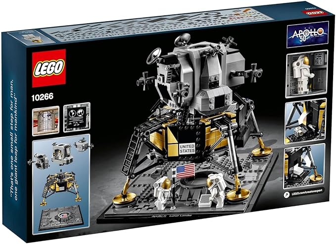 Lego Creator Expert N.A.S.A Apollo 11 Lunar Lander 10266 Building Kit 1087 Pieces