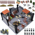 ELEFOCUS WW2 Military Base Building Set Custom Miniguns SWAT Gear and Army Weapons PackWitch 10 Soldier Figures