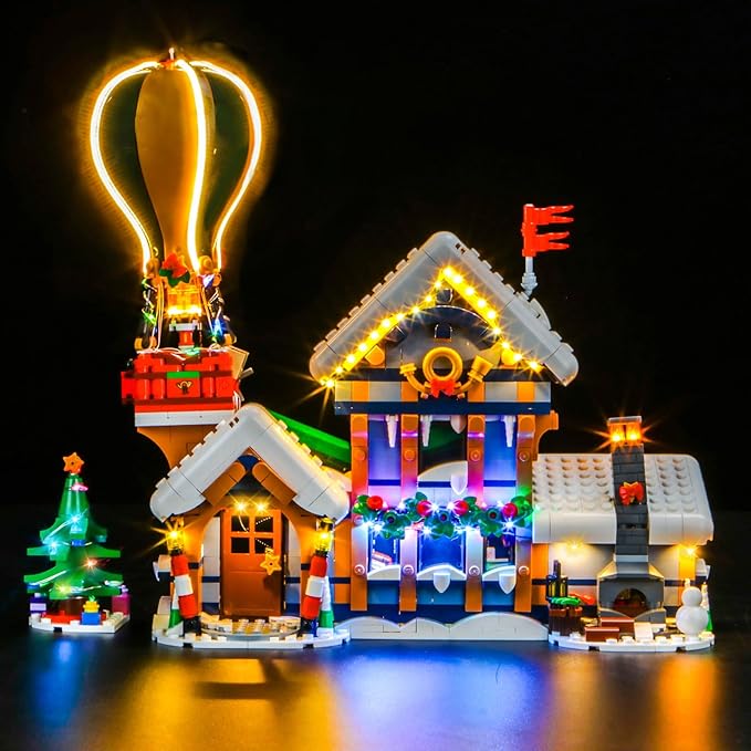 Upgraded Led Light Kit Compatible with Lego Santa's Post Office Building Set Lights Decoration Compatible with Lego 10339 (Model Not Included)