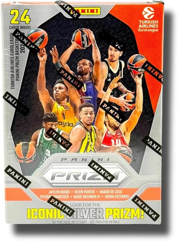 2024–25 Panini Prizm EuroLeague Basketball Blaster Box – Official Trading Cards – Retail Exclusive Parallels Inserts &amp Rookies – Sealed Box