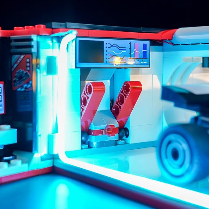 Light kit Compatible with Lego F1 Garage &amp Mercedes-AMG &amp Alpine Cars 60444- No Model Only Light LED Lighting Accessories Compatible with Lego F1 Garage &amp Mercedes-AMG and Alpine Motorspo