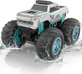 1:14 Amphibious Remote Control Car with Gyro Stabilizer 4WD Waterproof All Terrain RC Trucks 2.4 GHz Off-Road Toys for Boys Kids Christmas Birthday Gifts Ages 6+