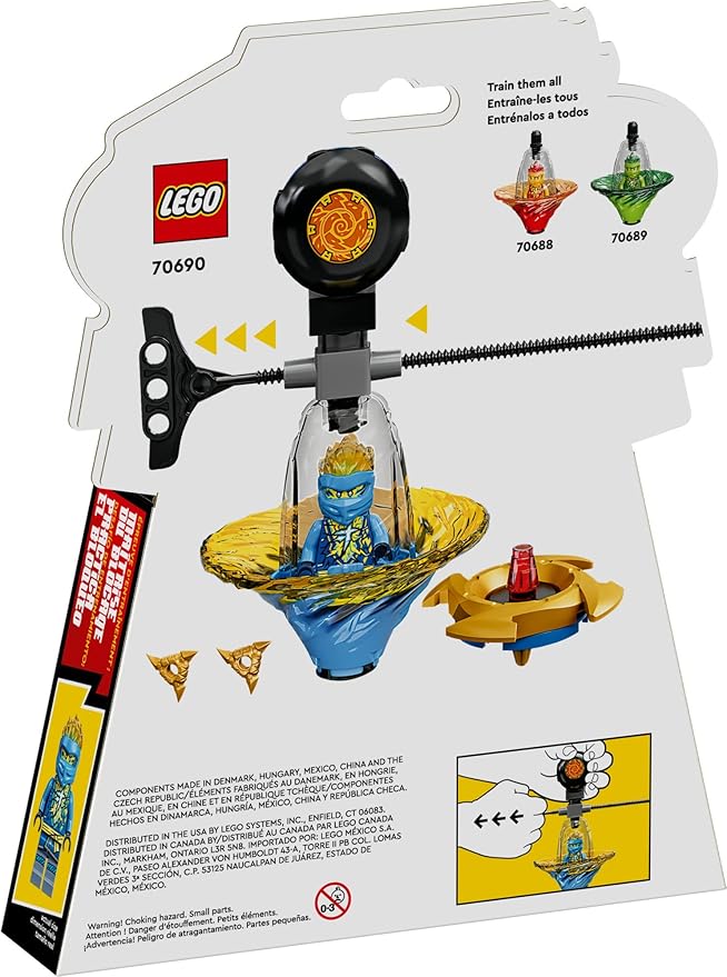 LEGO NINJAGO Jay’s Spinjitzu Ninja Training 70690 Spinning Toy Building Kit with NINJAGO Jay Gifts for Kids Aged 6+ (25 Pieces)