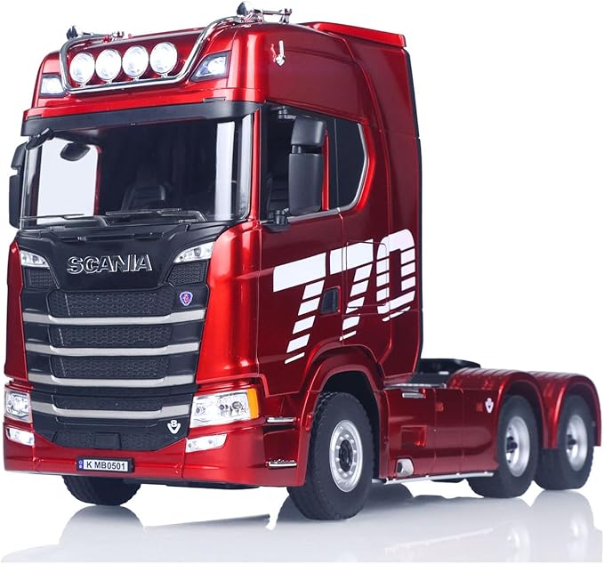 TOUCAN RC HOBBY 1/18 770S Plastic RC Tractor Truck Toys Finished Model RTR 7.4V Battery Radio 19CH Light Sound Effects Remote Control Lorry Car for Adult