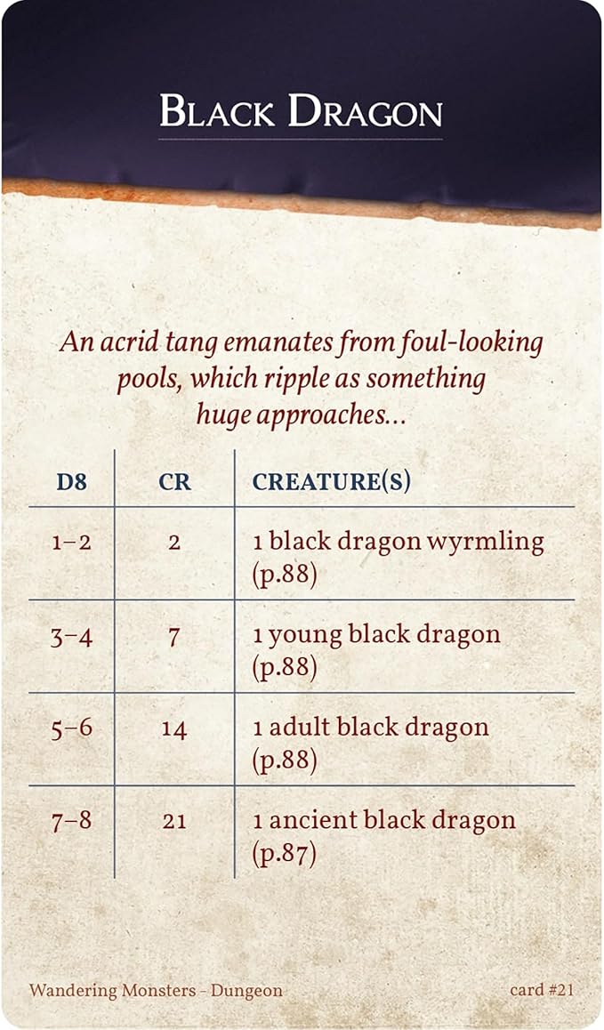 Nord Games: Wandering Monsters: Boxed Set - 5e RPG Storytelling Cards 300 Tarot Sized Cards Encounters by Environment Tabletop Roleplaying D&ampD