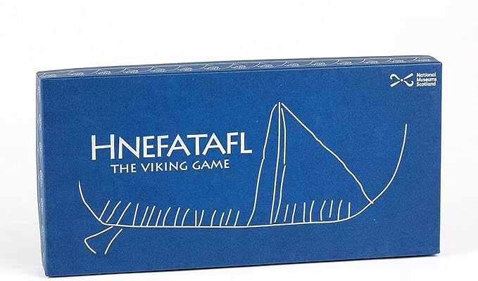 Hnefatafl - The Viking Game - Authentic National Museums Scotland Version | Includes Uniquely Designed Cotton Drawstring Pouch/Bag for Playing Pieces