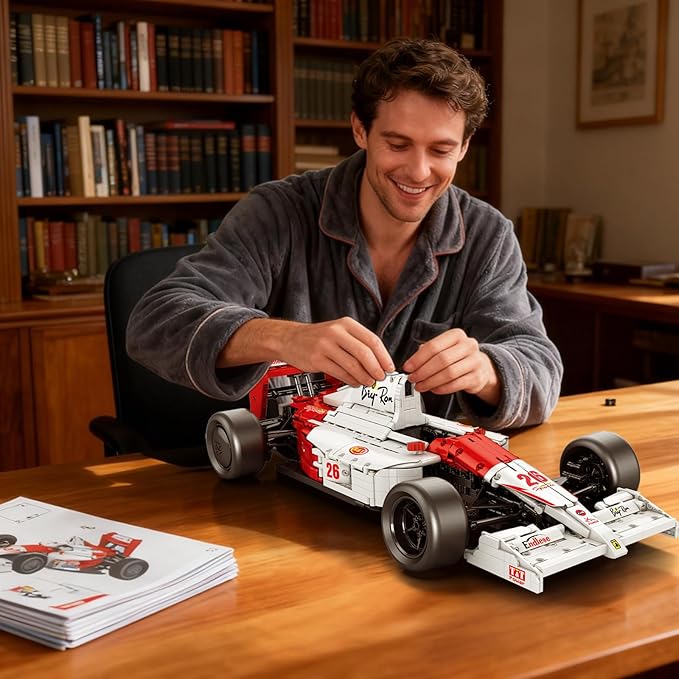Reobrix F1 Cars Building Sets for Adults Technical MP4 Formula 1 Racing Car Model Kits 1:8 Scale Race Car Model Display for Home Office Decor Collectible Gifts for Adult F1 Fans (2800PCS)