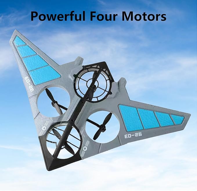 GoolRC RC Plane Remote Control Airplane B-2 Stealth Bomber RC Fighter 2.4GHz 2CH RC Airplane Foam RC Aircraft Easy to Fly RC Glider with 2 Batteries for Beginners and Adults (Blue)