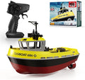 RC Boat 1/72 RC Tugboat for Pools and Lakes 2.4Ghz High-Speed Remote Control Boat with LED Lights and Low Battery Alarm for Teen and Adults