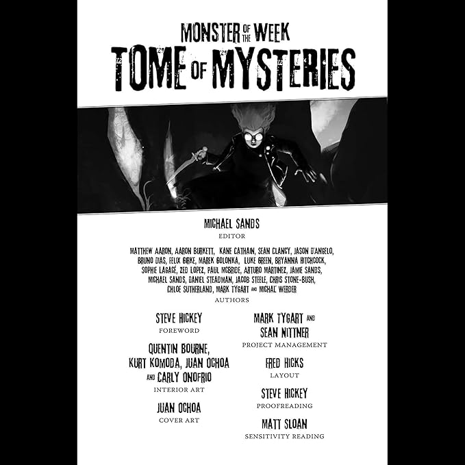 Evil Hat: Monster of The Week: Tome of Mysteries - Hardcover RPG Supplement Book New Mysteries Playbooks &amp Support Tabletop Roleplaying Game