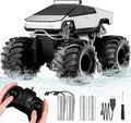 Remote Control Car 1:18 Amphibious RC Cars 4WD All Terrain Off-Road Pickup 2.4GHz Waterproof Cyber Truck 360° Rotatable Monster Truck Toys for Boys Christmas Birthday Gifts Age 6 7 8 9 10-13+