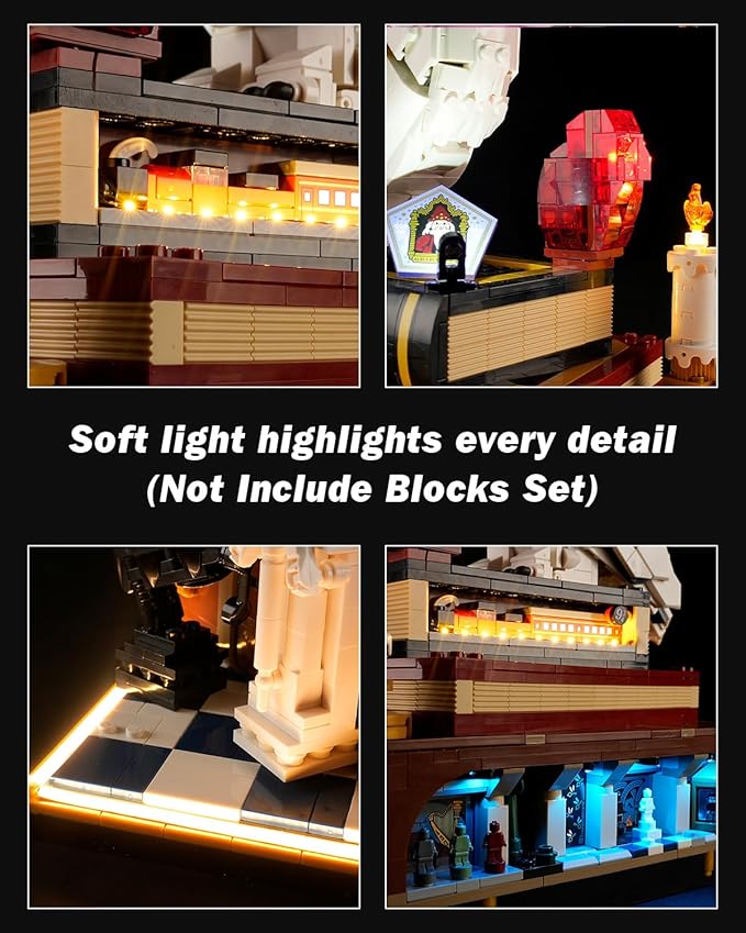 Light Kit for Lego Sorcerer’s Stone 76466 Set Compatible with Lego 76466 Building Blocks Model(Not Include Blocks Set)