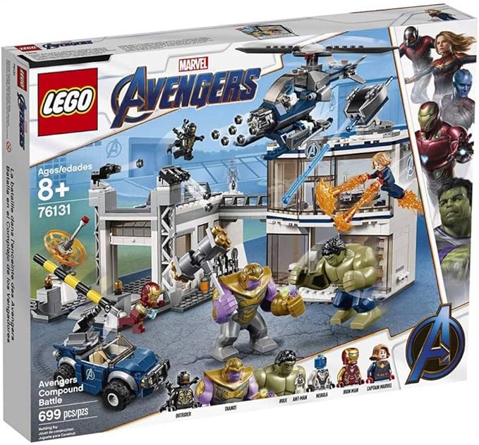 LEGO Marvel Avengers Compound Battle 76131 Building Set Includes Toy Car Helicopter and Popular Avengers Characters Iron Man Thanos and More (699 Pieces)