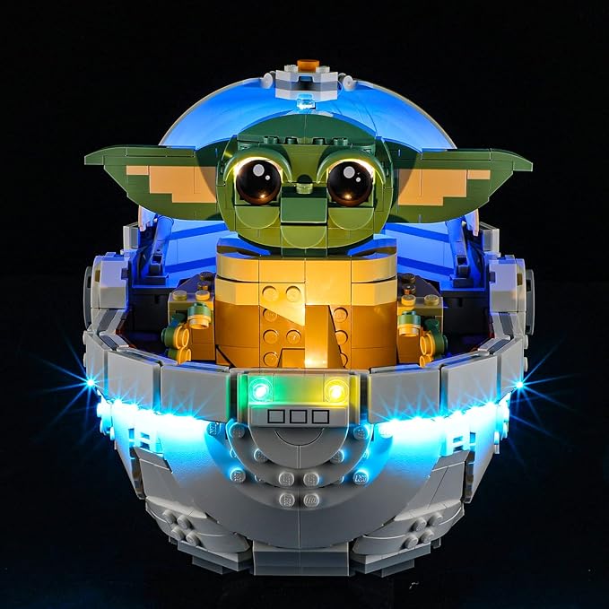 YEABRICKS LED Light for 75403 Star Wars Grogu with Hover Pram Building Blocks Model (Building Set NOT Included)