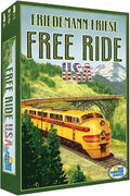 Rio Grande Games: Free Ride USA - Railroad Development Strategy Board Game 1950s America Themed Train Game Connect Cities Ages 14+ 1-5 Players