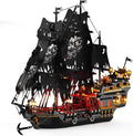 NUTCRACKER Pirate Ship Building Set with LED Light Black Pearl Ship Toy Building Set Sailboat Model Home Decor Easter Christmas Birthday Gift for Adults（1713 Pieces）
