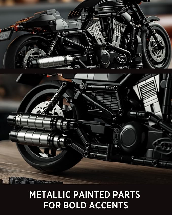 Nifeliz V-Road Motorcycle Model Set for Adults Street Muscle Bike Building Set with Realistic Details Functional Bike Model for Collectors Gift for Motorcycle Lovers (1041 PCS NF10348)