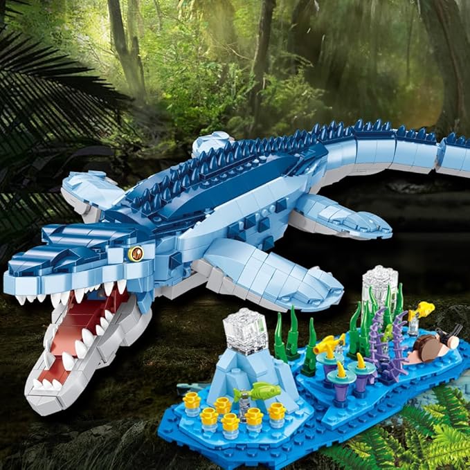 1158 Pcs Dinosaur Building Blocks Game STEM Dinosaur Toys for Kids STEM Dinosaur Toys for Children Aged 6 7 8 9 10 11 12 13 and 14Compatible with Lego