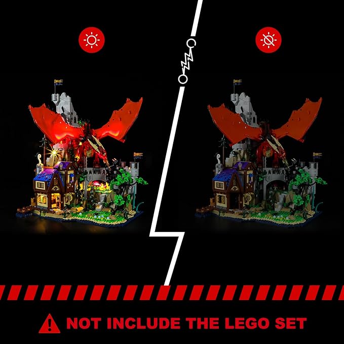 BRIKSMAX Led Lighting Kit for Lego-21348 Dungeons Dragons: Red Dragon's Tale - Compatible with Lego Disney Building Set- Not Include Lego Set