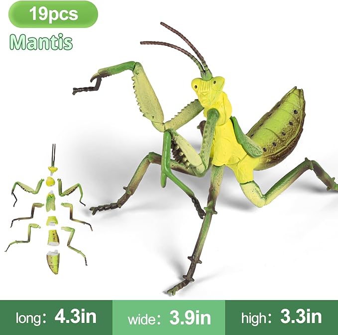 7Pcs Lifelike 3D Puzzles for Kids1:1 Replica Insect Building Toys for 5 6 7 8+ Year Old Boys GirlsSlot-Assembly Building BlocksBug Realistic Figures SetEducational Toys Ideal for ClassParty