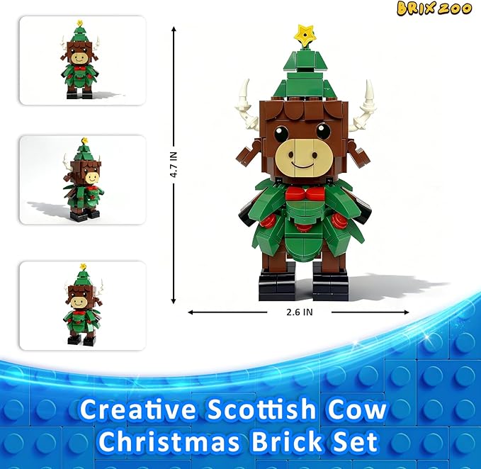 Highland Cow Building Blocks Set Collectible Animal Building Toy Creative Scottish Cow Brick Set for Adults &amp Kids (Age 3+) DIY Home Office Decor STEM Education-Gift Ideas