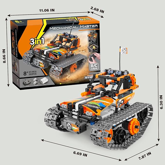 Building Toys STEM Robot Kit for Kids Ages 8-12 Remote Control Erector Sets Engineering Robotics Kits Educational Birthday Gift for Boys &amp Girls 5-7 9 10 11 13 14+ Year Old