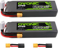 OVONIC 14.8V 4S LiPo Battery 6700mAh 120C with TRA Plug for RC Car RC Truck Airplane Helicopter Boat Car Racing RC Hobby (2 Packs)