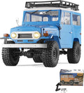 EAZYRC X FMS 1/10 Toyota Land Cruiser FJ40 RS with Licensed RC Truck Blue All Terrain Waterproof 4WD 35T 550 Motor RC Crawler for Adult2.4Ghz Remote Control No Battery