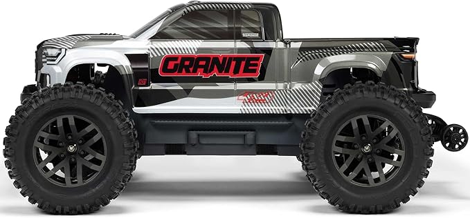 ARRMA RC Truck 1/10 Granite 4x4 V3 BLX Brushless Monster Truck RTR (Battery and Charger Not Included) with Spektrum DSC Gun Metal ARA4302V4T3