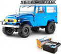 BEEZRC FMS 1/10 RC Crawler FJ40 Toyota Licensed RS 4WD 2.4G Model Rc Car Hobby 4x4 RC Rock Crawler Offroad RC Truck Remote Control Car with Transmitter for Adults (Blue) FMS11035RSBU