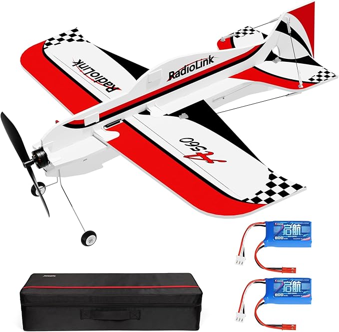 Radiolink A560 Plug &amp Play (PNP) 3D RC Airplane 580mm Wingspan with 6 Flight Modes 4 Channels Gyro Byme-A Flight Controller Brushless Motor&ampESC for Beginner &amp Experienced (No Radio/Recei