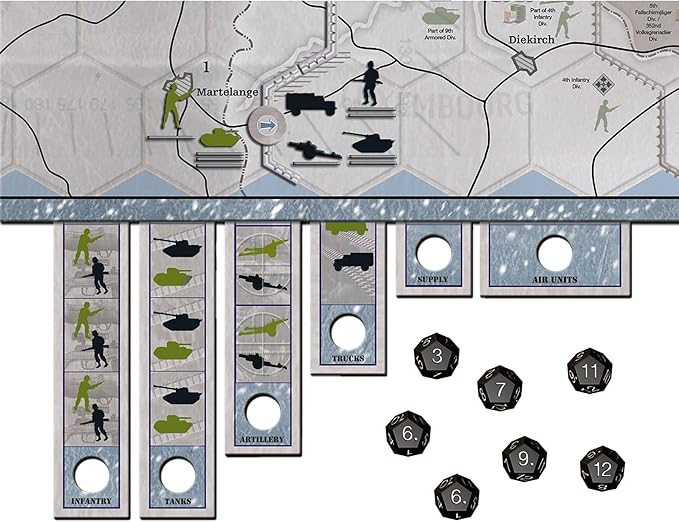 Renegade Game Studios Axis &amp Allies Battle of the Bulge WWII Strategy Board Game 2 Player Miniatures Wargame Ages 14+ 3-4 Hours
