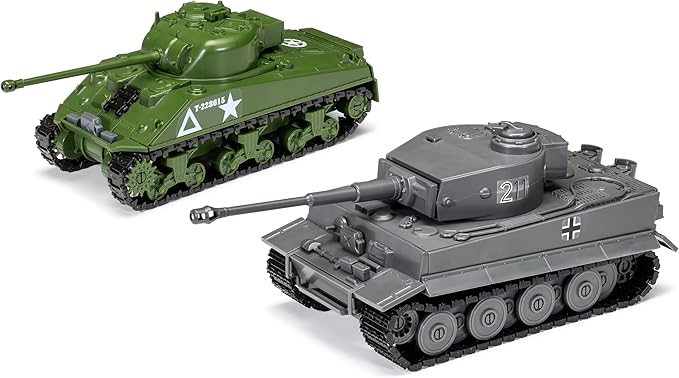 Airfix J6041 Quickbuild Plastic Model Tank Kits - Tiger I - Easy Assembly Snap Together Model Kit Classic Tanks for Adults &amp Kids to Build Model Military Vehicle Building Toys Set