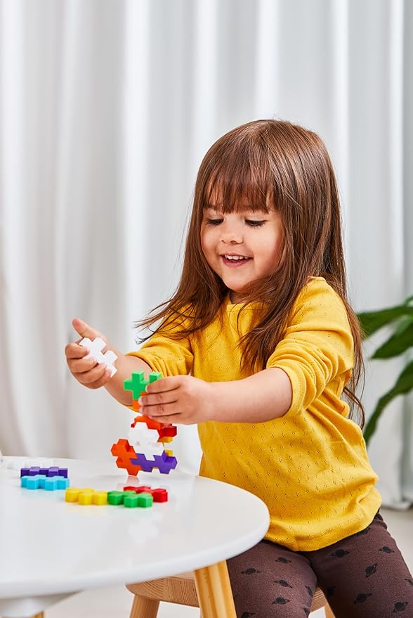 Plus-Plus - BIG Rainbow Tube 15 Pieces - Creative Educational Game for Children 1 Year+ - Fun Activity Colorful Construction Educational Gift