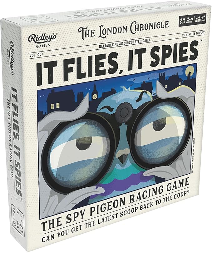 Ridley's Games: If Flies It Spies | The Spy Pigeon Racing Game | Family Strategy Game | for 2-6 Players and Age 8+ with a 20-Minute Playtime