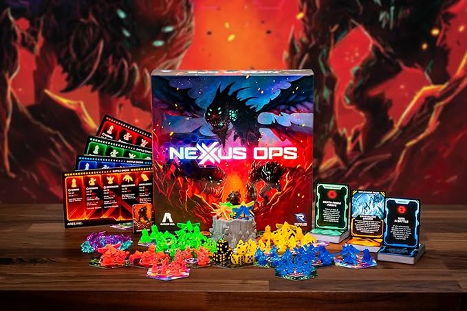 Renegade Game Studios Nexus Ops Strategy Board Game with Alien Miniatures &amp Secret Missions for 2-4 Players