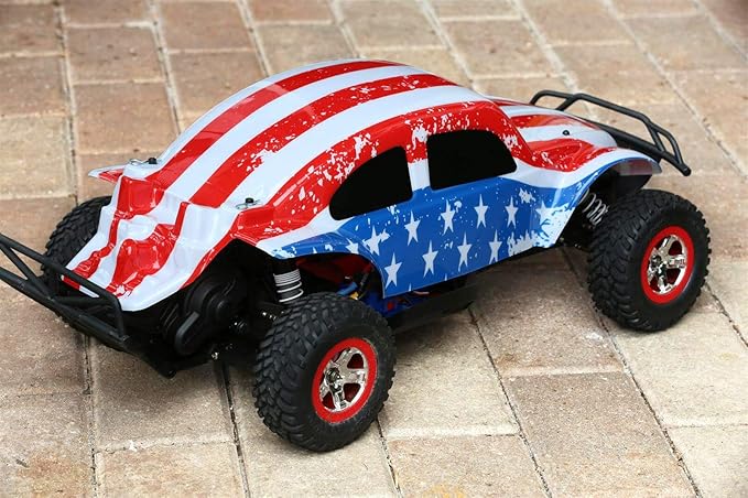 SummitLink Custom Body Flag Strip Style Compatible for 1/10 Scale RC Car or Truck (Truck not Included) SSB-FP-01
