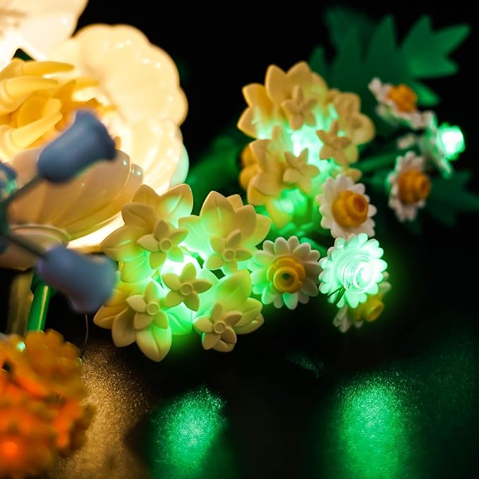 Upgraded Led Light Kit Compatible with Lego Petite Sunny Bouquet Building Set Lights Decoration Compatible with Lego 10347 (Model Not Included)