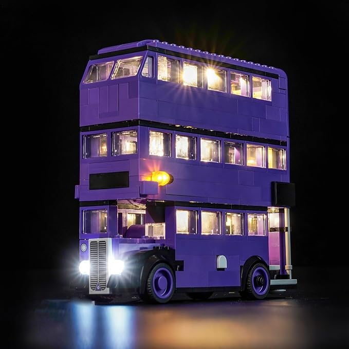 Upgraded Led Light Kit Compatible with Lego Knight Bus Adventure Building Set Lights Decoration Compatible with Lego 76446 (Model Not Included)