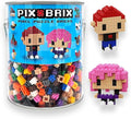 Pix Brix Pixel Art Puzzle Bricks Bucket – 1500 Piece Pixel Art Kit with 12 Colors Dark Palette – Interlocking Building Bricks 2D and 3D Builds – Stem Toys Ages 6 Plus