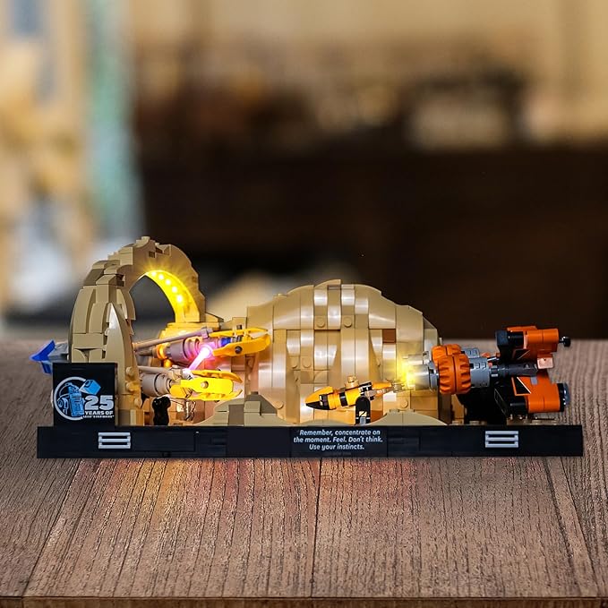 Kyglaring LED Light Kit for Lego 75380 Star Wars The Phantom Menace Mos ESPA Podrace Diorama Lighting Set for Micro-Scale Anakin Skywalker's Podracer No Lego
