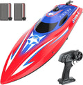 HOLYFUN Full Proportional Remote Control Boat for Kids &amp Adults 20MPH+ High-Speed Waterproof RC Boat 2 Battery(30 Mins) 2.4GHz Racing Boats Toy for Water Pool &amp Lake