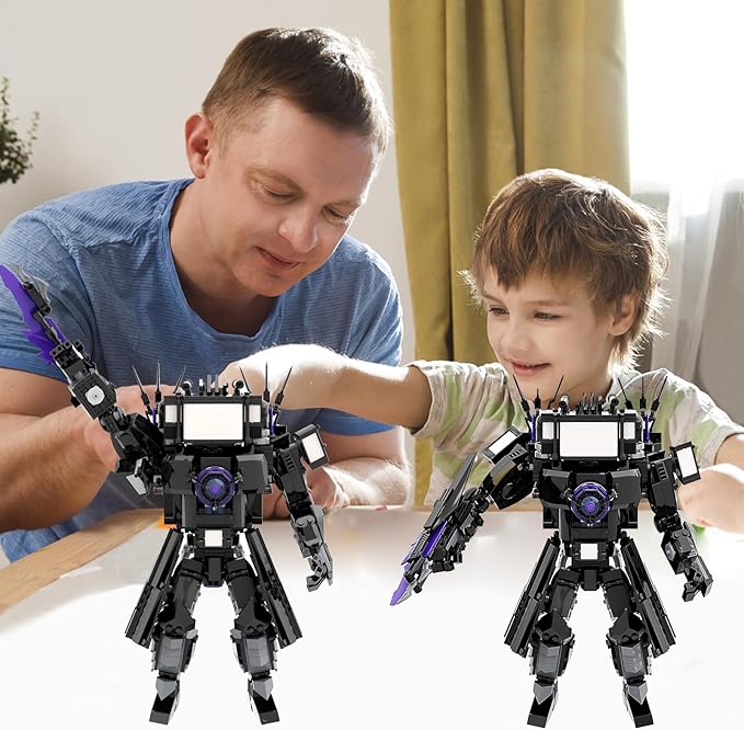 Bentex Toilet Upgraded Titan TV Man Figure Building Block Set Upgraded Cameraman Speakerman Game Model Collectible Building Bricks Birthday Gift for Adults Fans (857pcs)