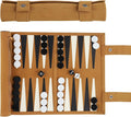 Travel Backgammon Set Lightweight Roll-up Classic Board Game Travel Backgammon Sets for Adults Portable Chess Set for 2 Players Ideal for Travel Camping Backpacking Trips 12.5x10 Inch