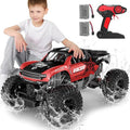 RC Trucks 4x4 Offroad Waterproof - 1:12 Scale Large Amphibious Remote Control Car Dual Motors Crawler Vehicle Monster Truck Toys with 2 Rechargeable Batteries Best Gift for Kids Adults