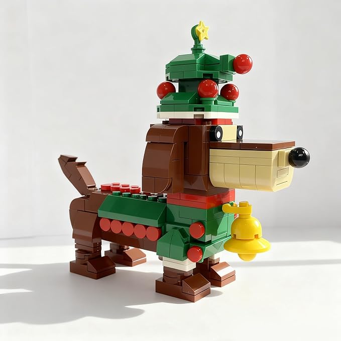 Dachshund Building Blocks Set Collectible Animal Building Toy Kids Learning &amp Educational Brick Sets (Age 3+) DIY Home &amp Office Decor for Adults-Gift Ideas