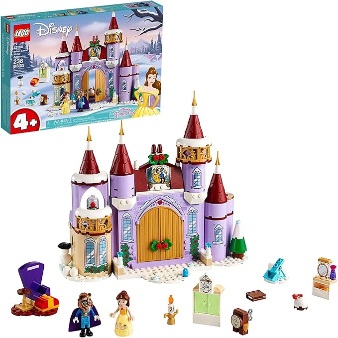 LEGO Disney Belle’s Castle Winter Celebration (43180) Disney Princess Building Kit Makes a Great Birthday for Kids who Love Disney’s Beauty and The Beast (238 Pieces)