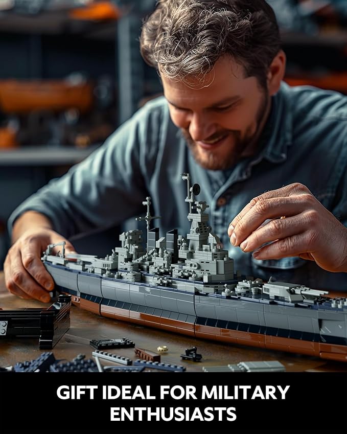 Nifeliz North Battleship Military Building Set for Adults Collectible Army Model to Build and Display Gift Ideal for Military Enthusiasts (NF10280)